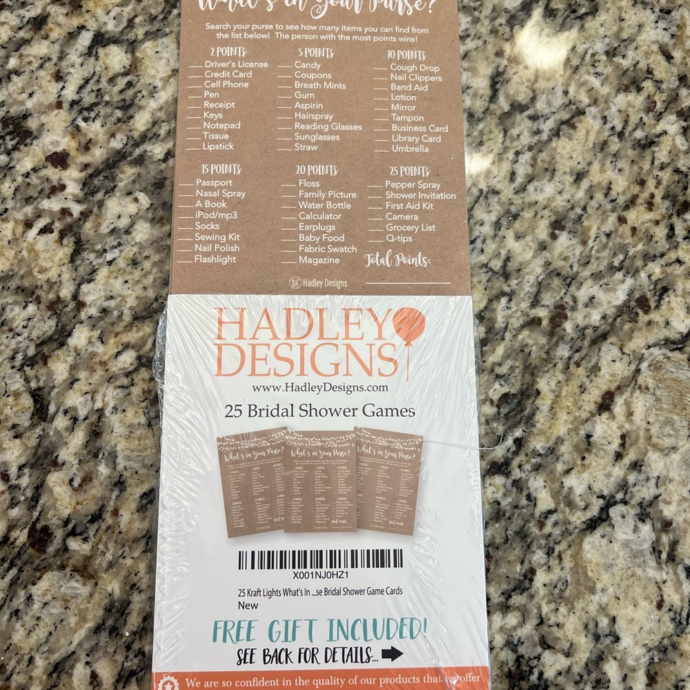 Hadley Designs Bridal Shower Games Set